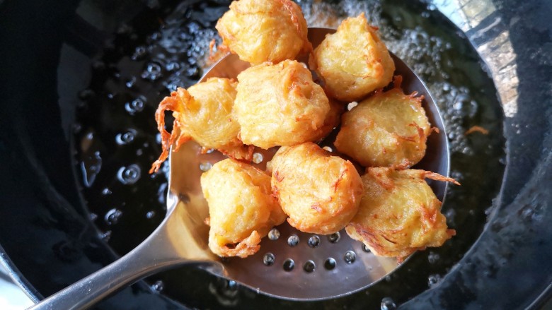 Fried Shark's Fin Pumpkin Meatballs