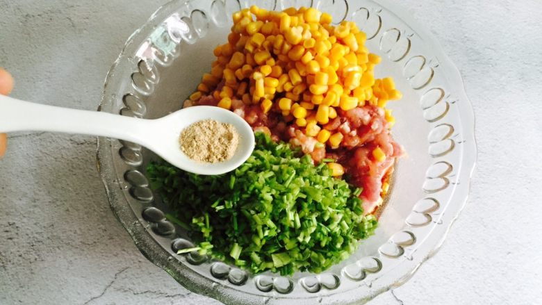 Celery, Corn and Pork Dumplings