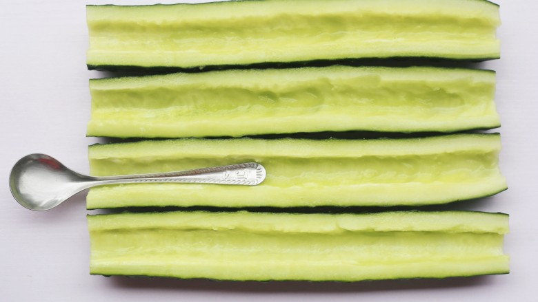 Low-fat, crispy and appetizing pickled cucumber strips