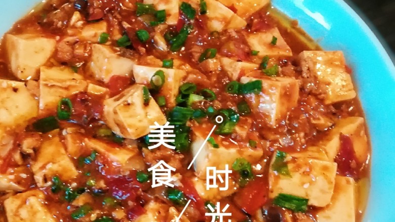 Mapo tofu with eggplant flavor, smooth and tender