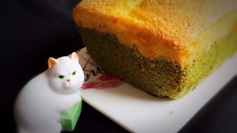 Corn Flour Matcha Two-Color Cake