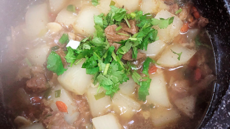 Radish and beef brisket pot