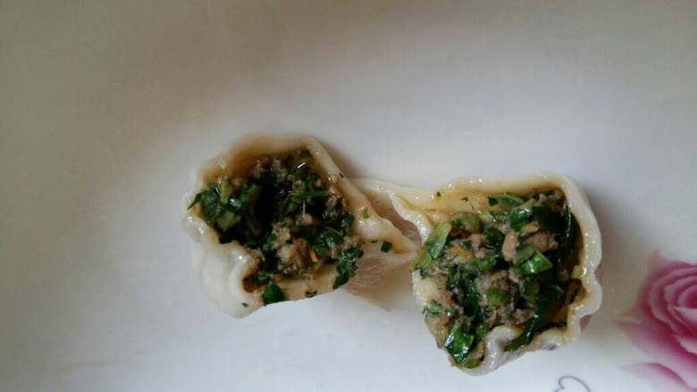 Dandelion stuffed dumplings