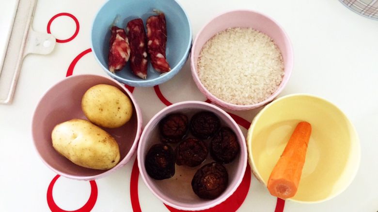 Rice cooker potato and sausage rice