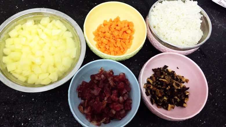 Rice cooker potato and sausage rice