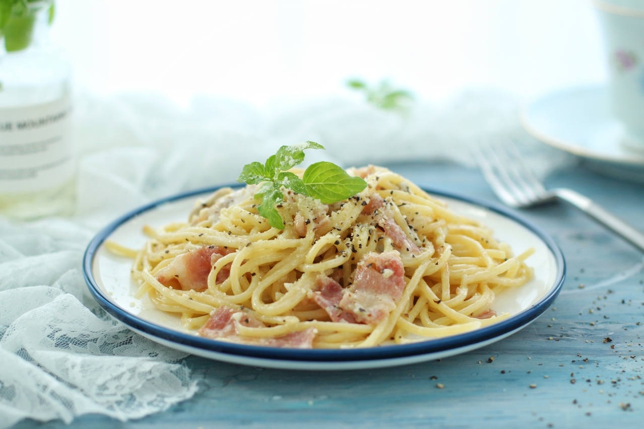 Creamy Mushroom and Bacon Pasta