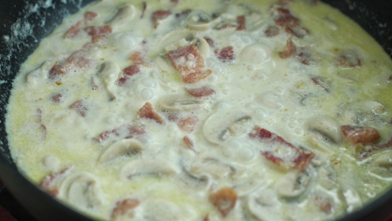 Cream Mushroom Bacon Pasta