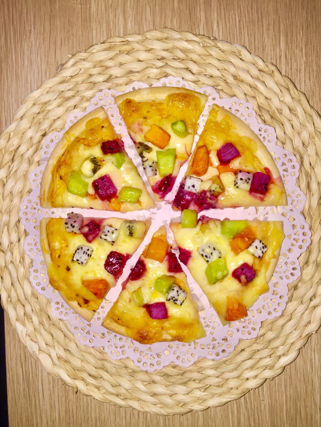 #sweetness#Colorful fruit pizza