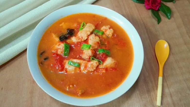 Soup is good when the weather is cold ~ Black Ear Tomato Basa Fish Soup