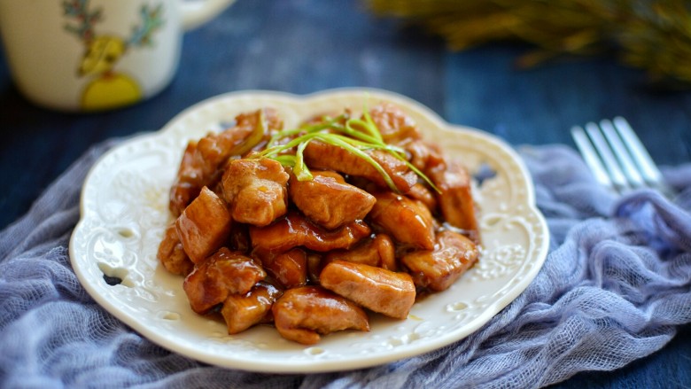 Fried chicken with green onion