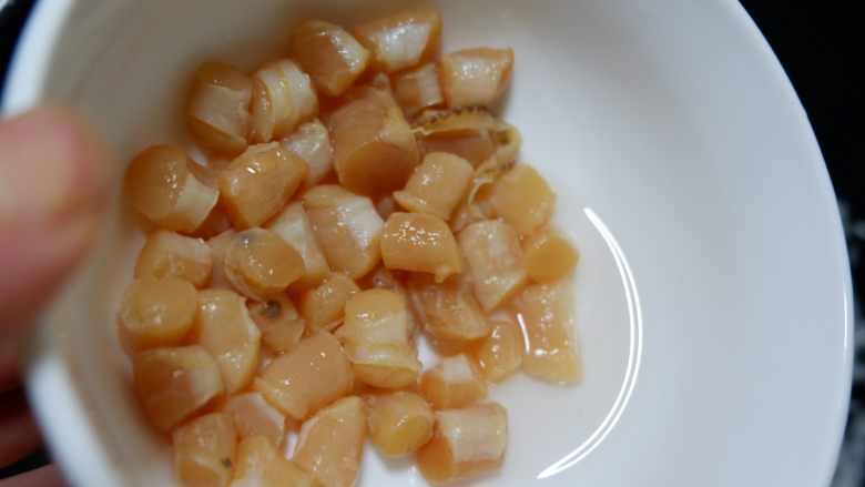 Pig's blood and scallop porridge