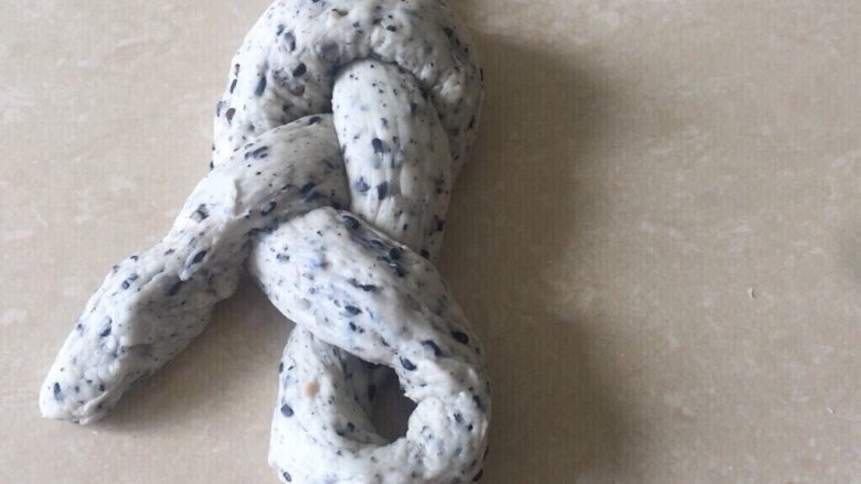 Buddhist Healthy Black Sesame Braided Bread