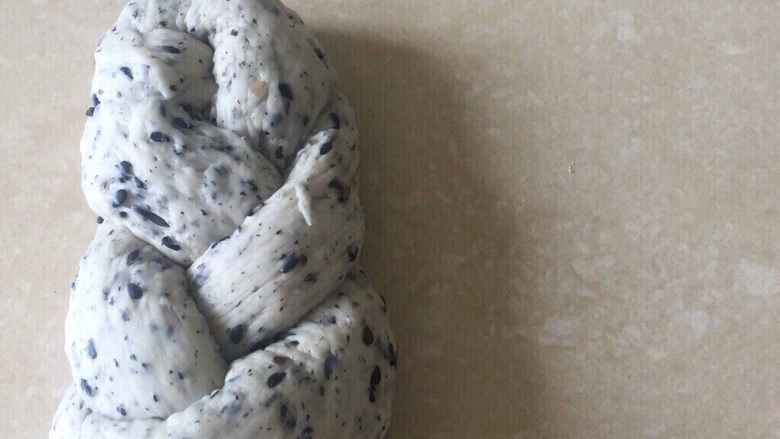 Buddhist Healthy Black Sesame Braided Bread