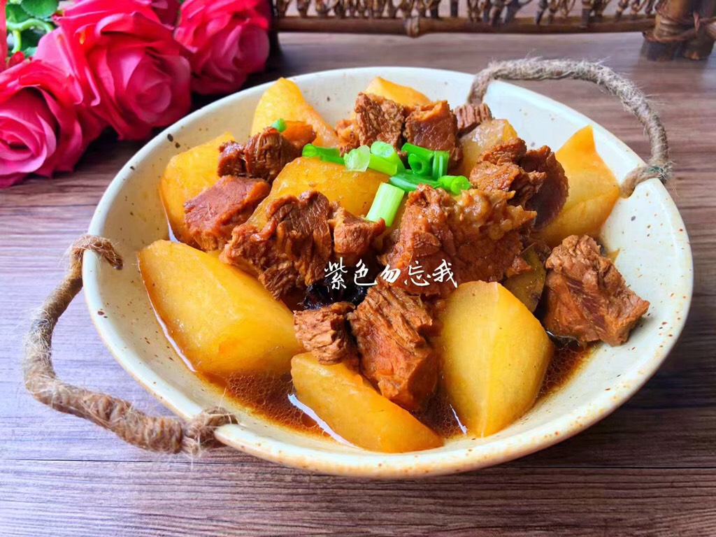 Grilled Beef Brisket with Radish