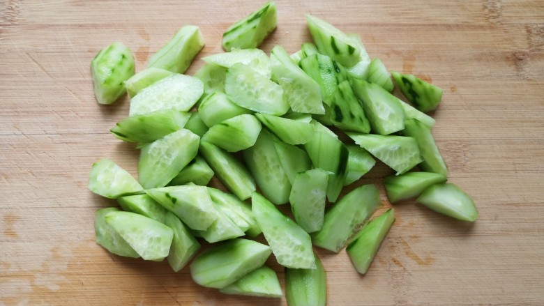 Cucumber mixed with fungus