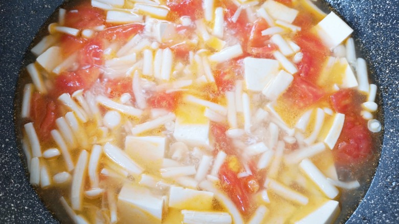 Seafood Mushroom and Tofu Soup