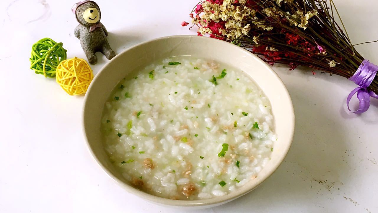 Celery lean meat porridge