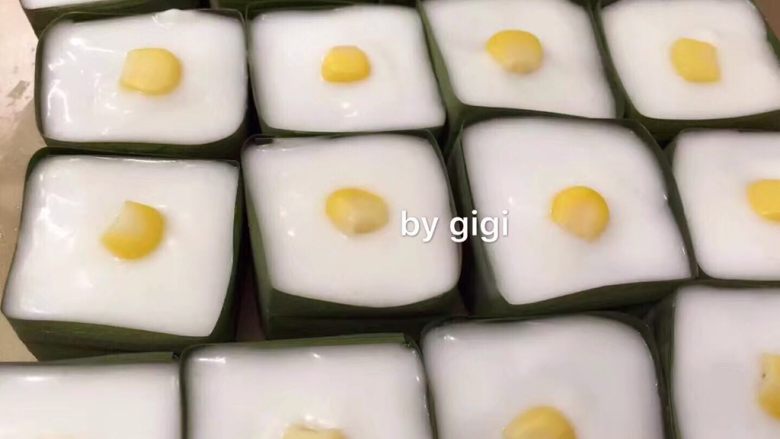 Thai Coconut Milk Sago Cake - Updated Pandan Box Production Picture