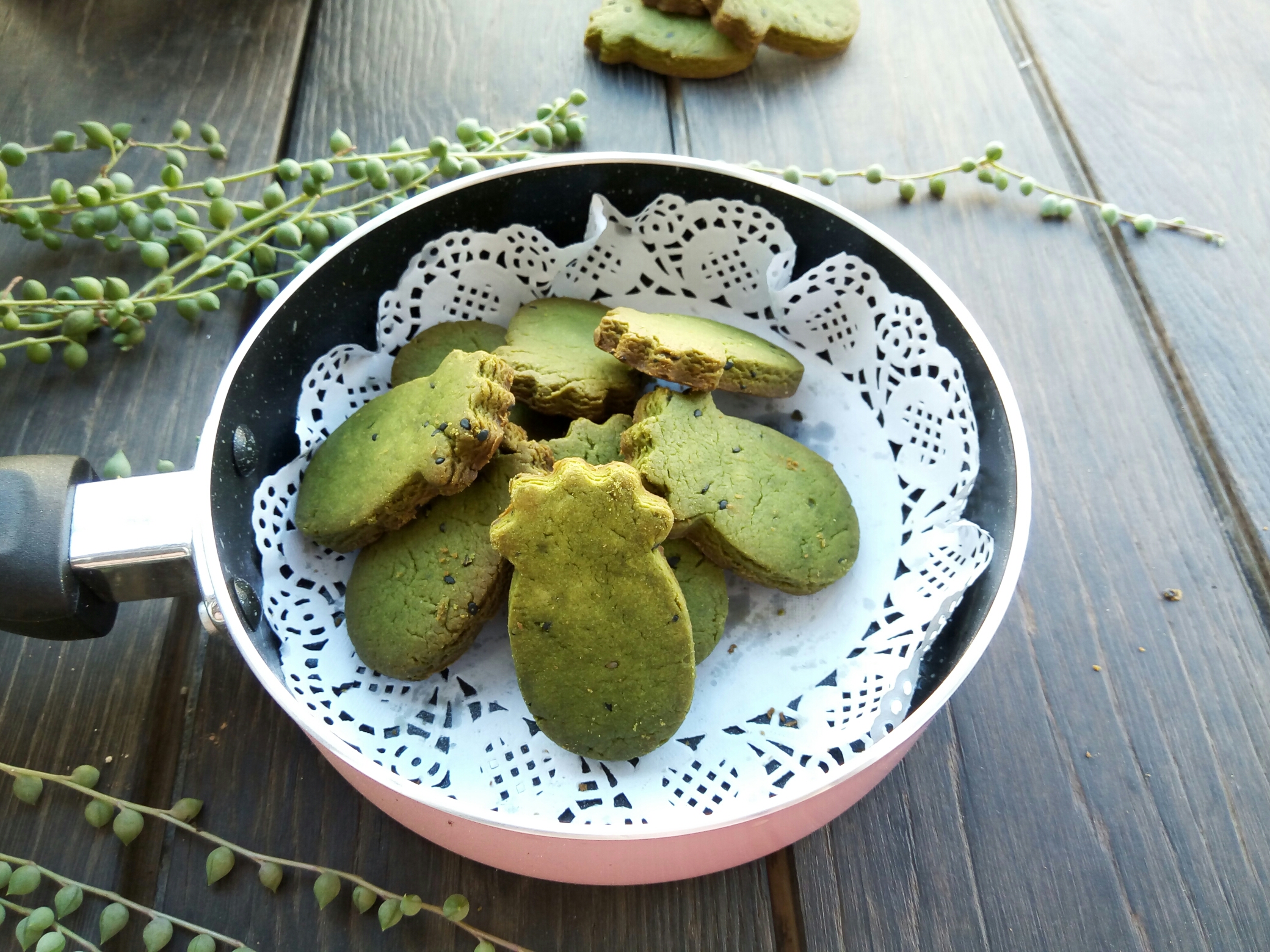 Matcha pastry cookies