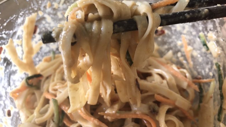 Sesame noodles in five minutes