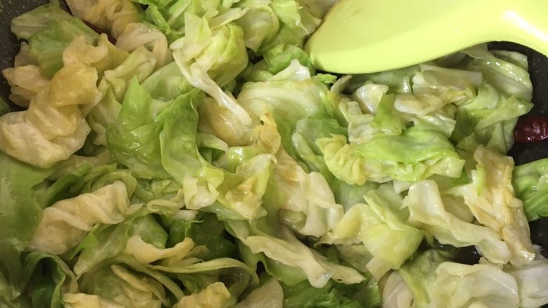 Hand-shredded cabbage