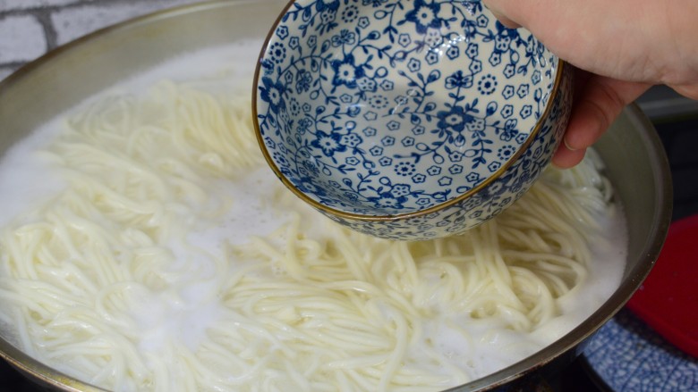 Eggplant minced meat braised noodles