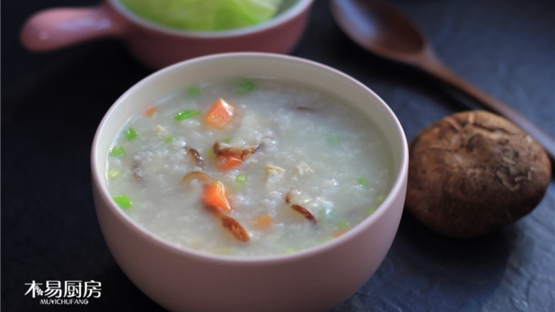 Mushroom and Chicken Porridge