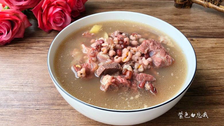 Red Bean and Barley Pork Ribs Soup