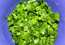 Spring leek meat