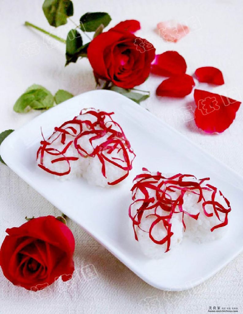 Rose silk rice