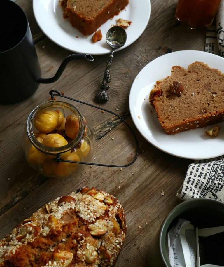 Home has an oven#chestnut banana pound cake#