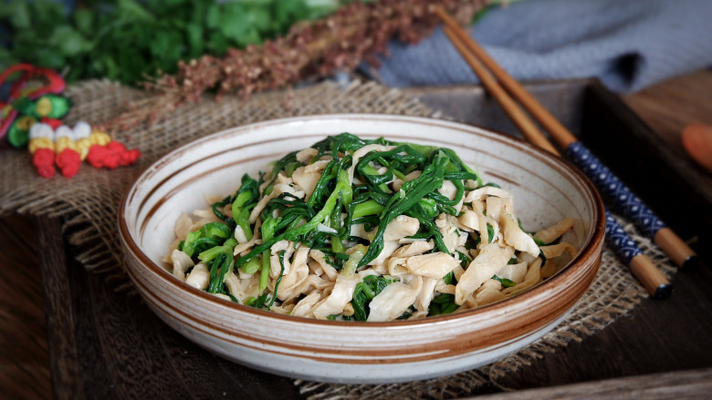 Wild Spinach Stir-fried Vegetarian Shredded Pork