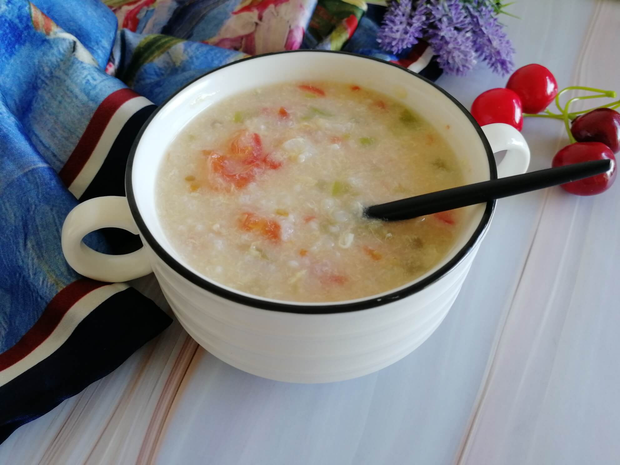 Tomato and Luffa Calcium Porridge