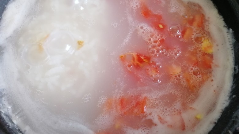 Tomato and Luffa Calcium Porridge