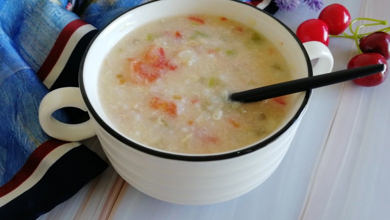 Tomato and Luffa Calcium Porridge