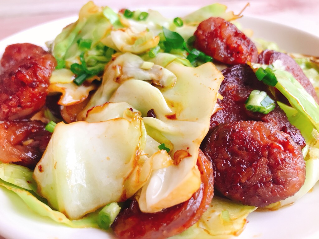 Stir-fried Sausage and Cabbage