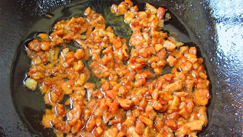 Homemade Shacha Minced Pork Sauce as an appetizer for rice