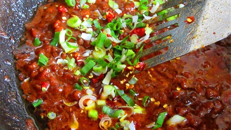 Homemade Shacha Minced Pork Sauce as an appetizer for rice