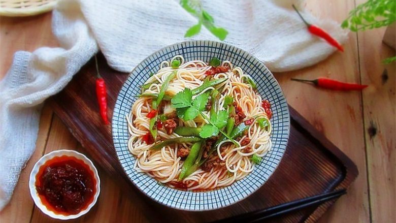 Homemade Shacha Minced Pork Sauce as an appetizer for rice