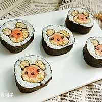 Cute Bear Sushi#Happy Baby Meal# Recipe Illustration 12