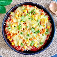 # Zero belly burden to eat late night snack#How to make tomato and cheese baked rice Illustration 15