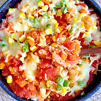 # Zero belly burden to eat late night snack#How to make tomato cheese baked rice Illustration 17