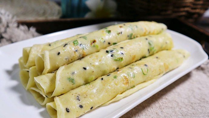 Salt and pepper chive egg soft pancake