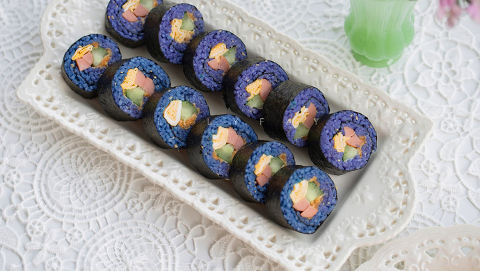 Butterfly pea flower kimbap