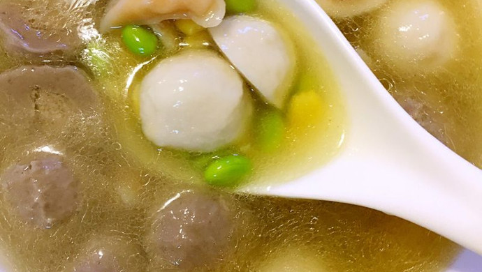 Hot pot meatball soup