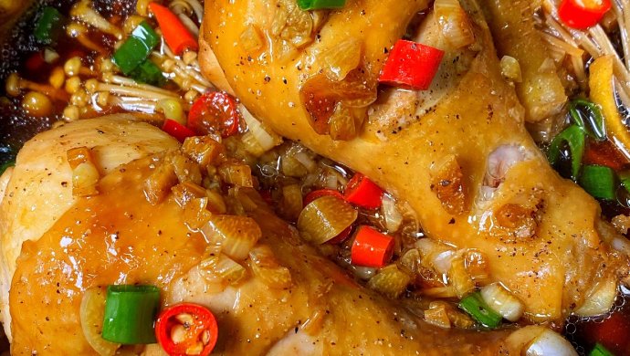 Oil-free steamed chicken legs