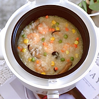 Winter low-fat health porridge ~ Illustration of how to make seasonal vegetable and seafood porridge 13 