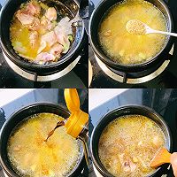 #thisweekheatlist# It is more suitable to eat hot food in summer. Illustration of how to make mushroom, corn and chicken drumstick pot 3