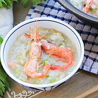 # Zero belly burden to eat supper#Canadian Arctic shrimp raw shrimp Chaoshan Illustration of how to make seafood porridge 6