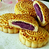 Illustration of how to make Cantonese purple sweet potato mooncake#Handmade mooncake# 12